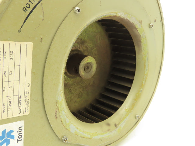Torin A23672 3 G Squirrel Cage Blower Fan 1/2Hp 3450rpm 230/460V 3PH 7" Wheel