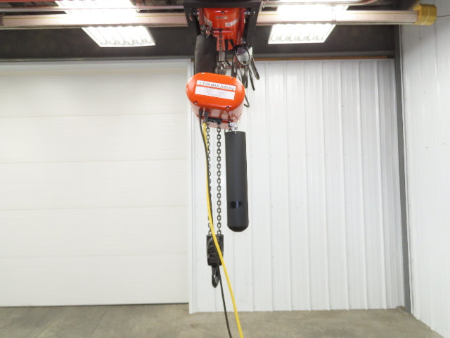 CM Lodestar RR 2 Ton Electric Chain Hoist 15' Lift 16 FPM 230/460 3PH 11'Pendant