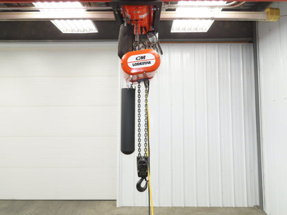 CM Lodestar RR 2 Ton Electric Chain Hoist 15' Lift 16 FPM 230/460 3PH 11'Pendant