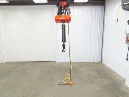 CM Lodestar RR 2 Ton Electric Chain Hoist 15' Lift 16 FPM 230/460 3PH 11'Pendant