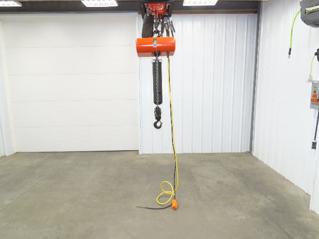 CM Lodestar RR 2 Ton Electric Chain Hoist 15' Lift 16 FPM 230/460 3PH 11'Pendant