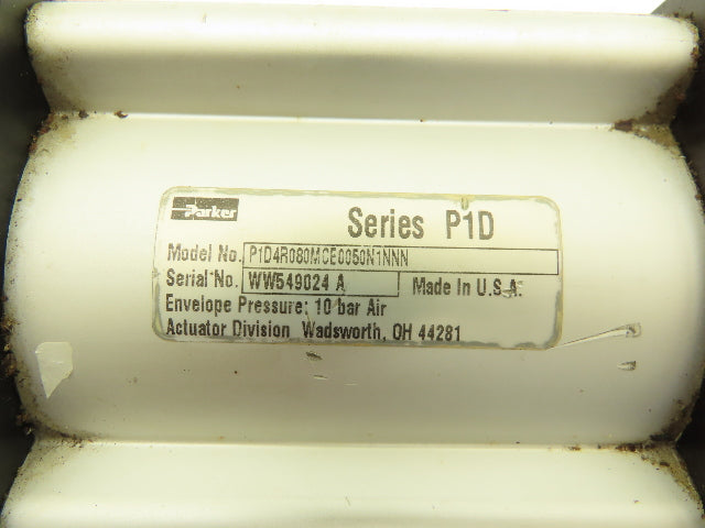 Parker Series P1D Pneumatic Air Cylinder 80mm Bore 50mm Stroke Rod Lock 145psi