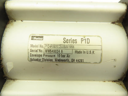 Parker Series P1D Pneumatic Air Cylinder 80mm Bore 50mm Stroke Rod Lock 145psi
