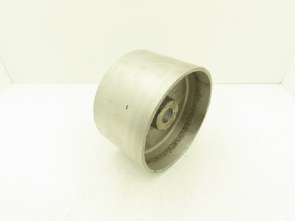 Aluminum Flat Belt Pulley 6" Wide x 10" Dia Tapered Bore