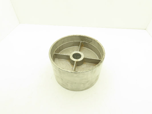 Aluminum Flat Belt Pulley 6" Wide x 10" Dia Tapered Bore