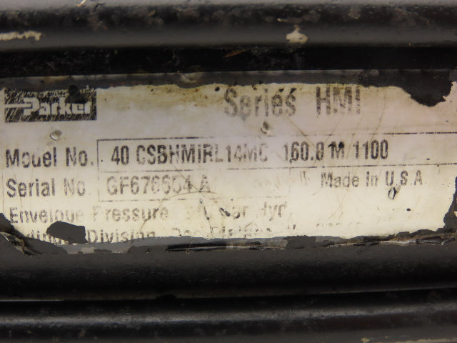 Parker CSB-HMIRL14MC Hydraulic Cylinder 40mm Bore 160mm Stroke 3045psi