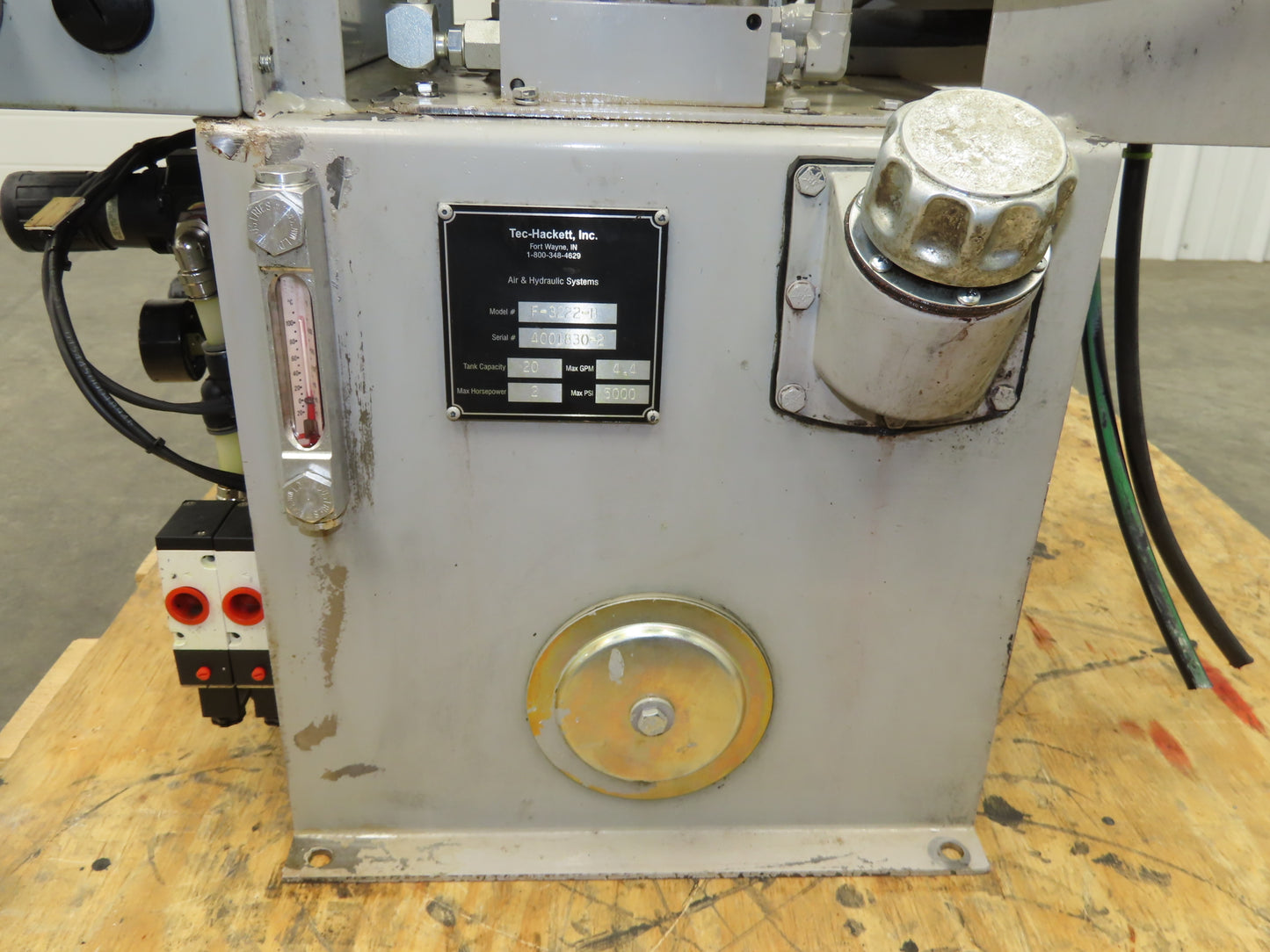 Tec Hackett PFG-40 Hydraulic Power Unit 20 Gallon 4.4GPM 5000PSI 2Hp 230/460V