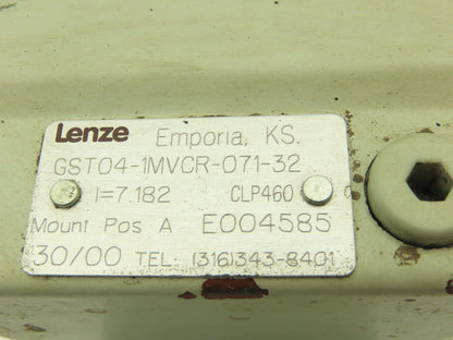 Lenze DERAXX 071-32 Inline Gear Motor 7.18:1 Reducer .37kw 277/480V GST04-1MVCR