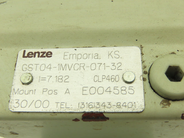 Lenze DERAXX 071-32 Inline Gear Motor 7.18:1 Reducer .37kw 277/480V GST04-1MVCR
