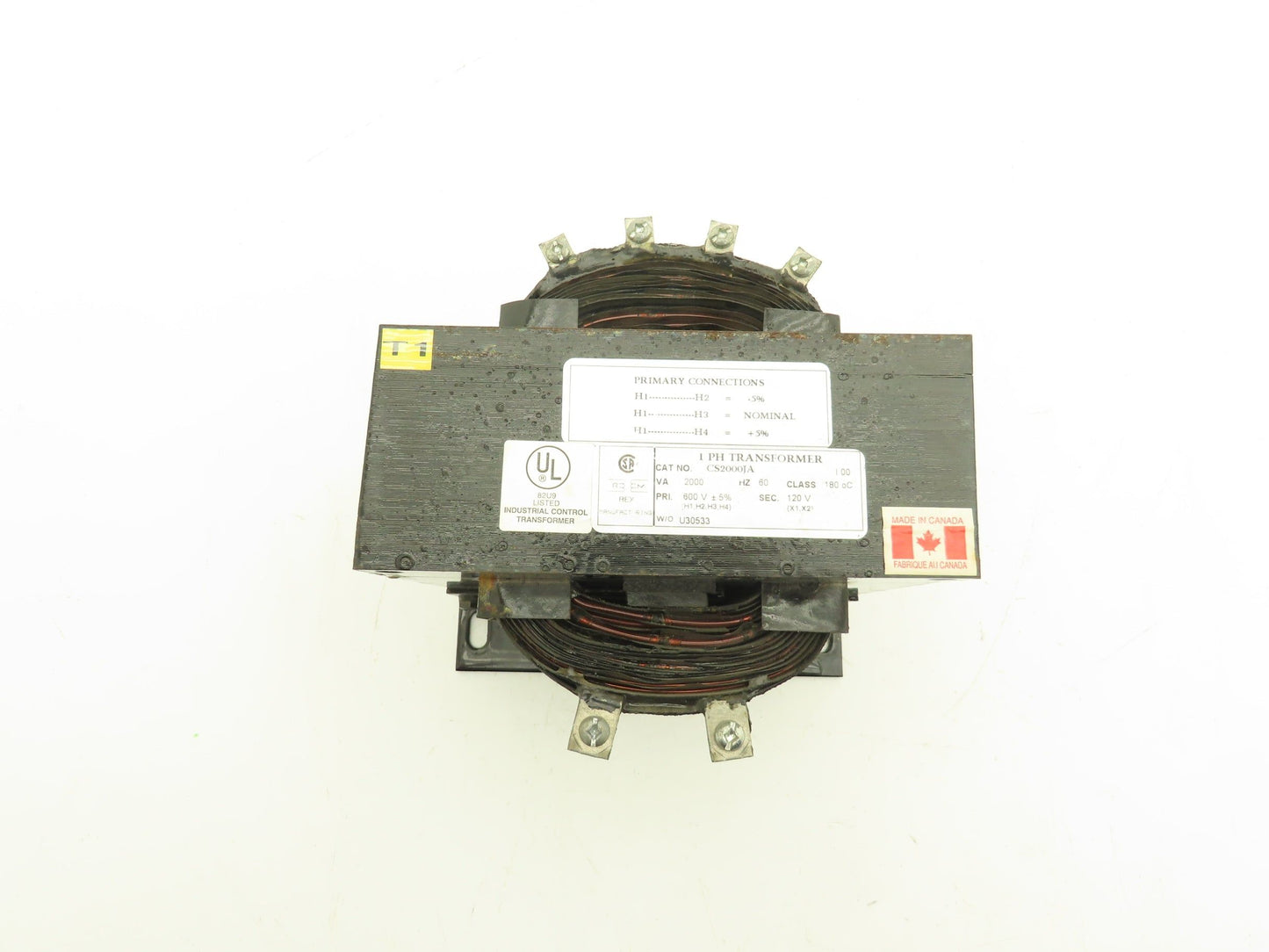 Rex CS2000JA Power Transformer 2kVA 1Ph HV 600 LV 120 Class 180C 60Hz