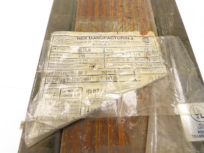 Rex SC15JK Power Transformer 15kVA 1Ph HV 600 LV 120/240 Class 180C 60Hz