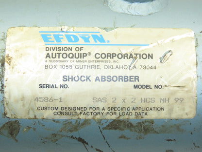 EFDYN Autoquip SAS 2x2 HCS MH 99 Hydraulic Shock Absorber 2" Bore 2" Stroke