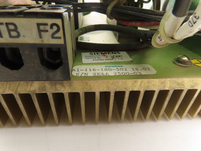 Siemens A1-116-180-502 Field Supply 1Ph For Simoreg 6RA24