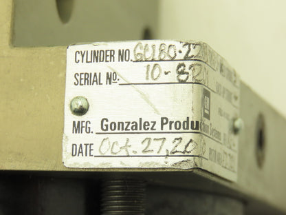 GM Gonzalez GC180-2203-XM-S-00 Pneumatic Air Cylinder 3" Weld Stroke 4.5" Bore