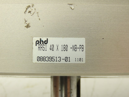 PHD RAS1 40 X 180 -NB-PB Pneumatic Rotary Actuator 180° Shock/Cushion Both Sides
