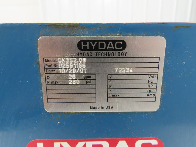 Hydac Radiator Hydac 0K3S2.0B Fan Driven Oil Cooler 14x14