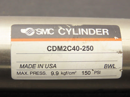 SMC CDM2C40-250 Pneumatic Air Cylinder 40mm Bore 250mm Stroke 150psi