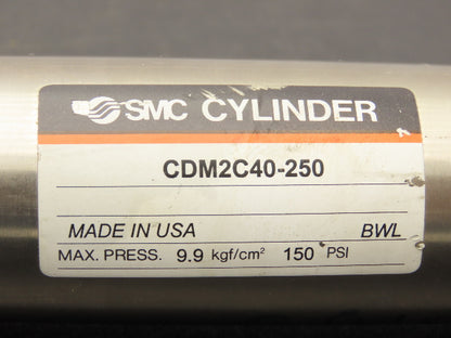 SMC CDM2C40-250 Pneumatic Air Cylinder 40mm Bore 250mm Stroke 150psi