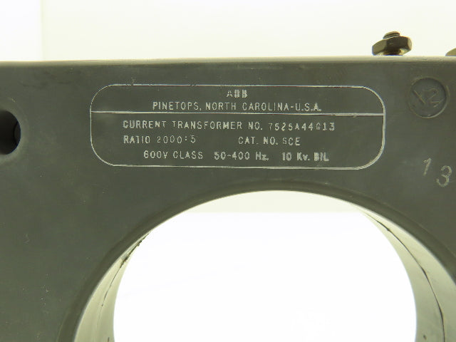 ABB 7525A44G13 SCE Current Transformer 2000:5A 10Kv BIL 600V