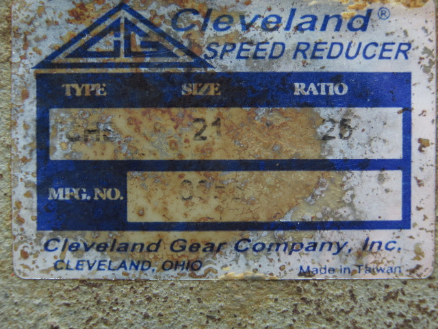 Cleveland Gear CHS 21 25 Worm Gearbox 25:1 Ratio 70rpm 56C Dual Output