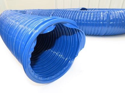 Hi Tech Duravent Duct Vacuum Hose 6" Polyvinylchloride PVC Rubber CVD Blue 25'