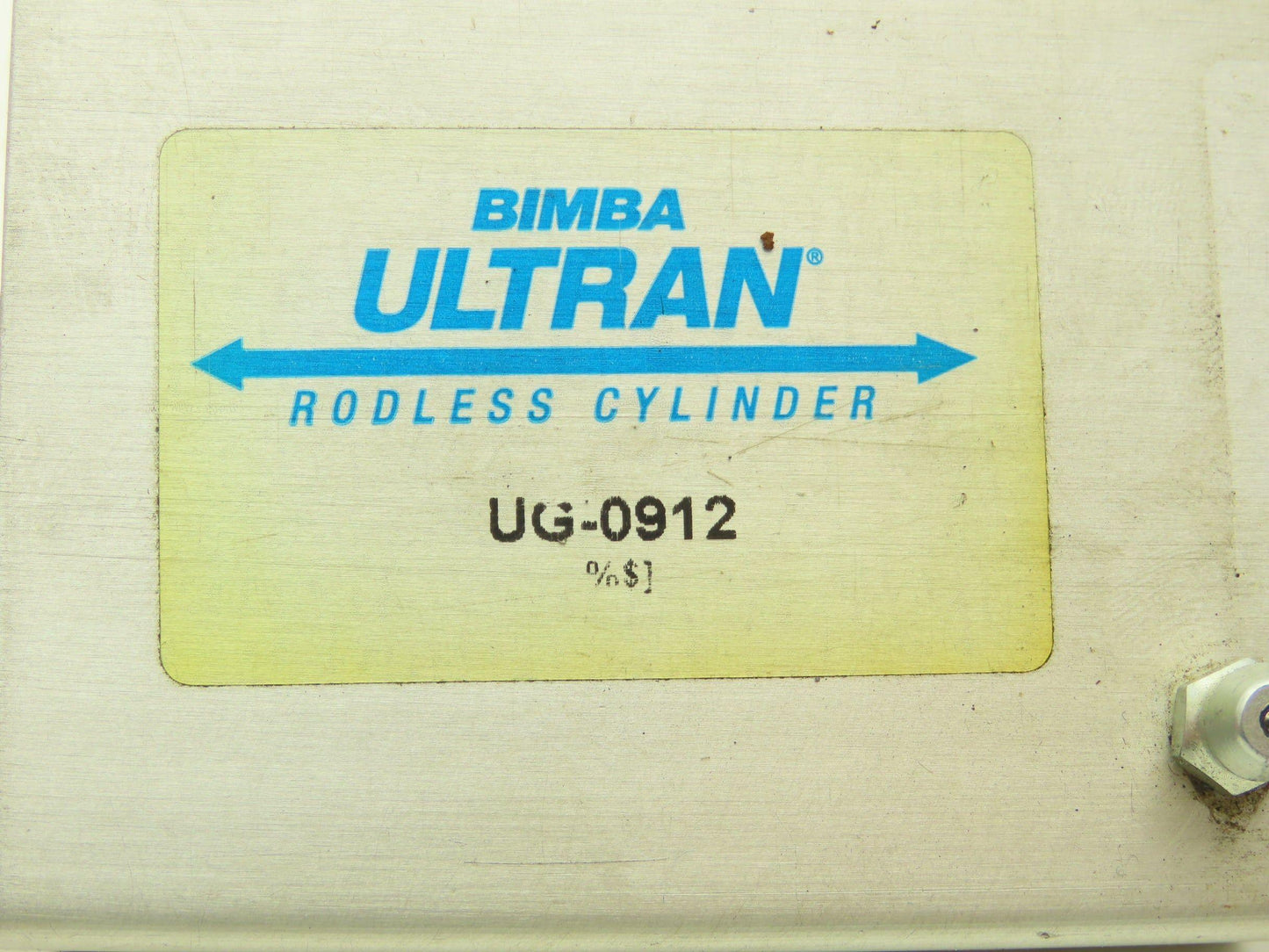 Bimba UG-0912-AF Ultran Rodless Cylinder Gold Coupling 1-1/16" Bore 12" Stroke