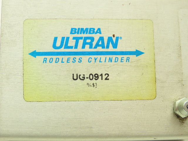 Bimba UG-0912-AF Ultran Rodless Cylinder Gold Coupling 1-1/16" Bore 12" Stroke