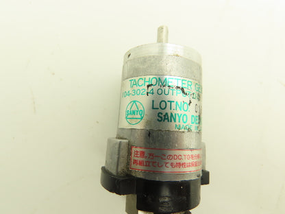 Sanyo Denki 104-3024 Tachometer Generator 7VDC/1000rpm