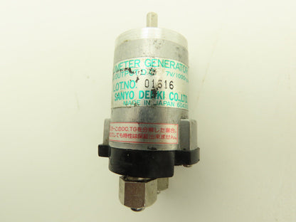Sanyo Denki 104-3024 Tachometer Generator 7VDC/1000rpm