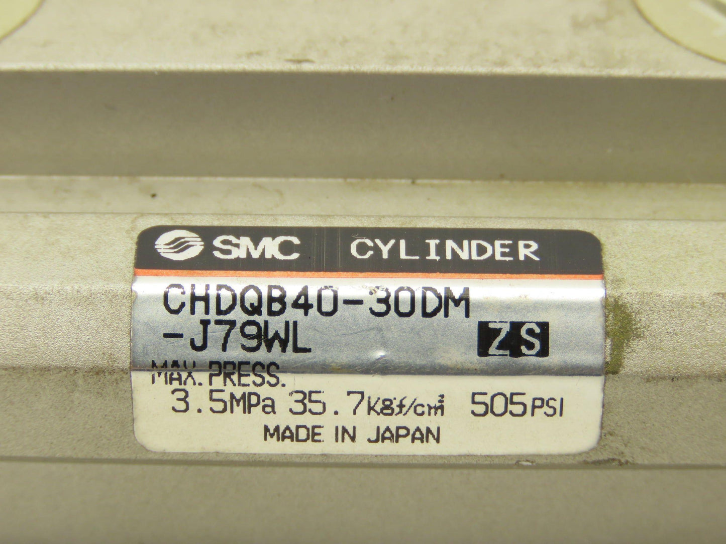 SMC CHDQB40-30DM-J79WL Pneumatic Air Cylinder 40mm Bore 30mm Stroke 505psi