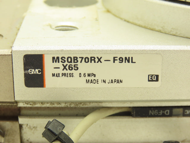 SMC MSQB70RX-F9NL Pneumatic Rotary Actuator Table Rack & Pinion 0.6MPa