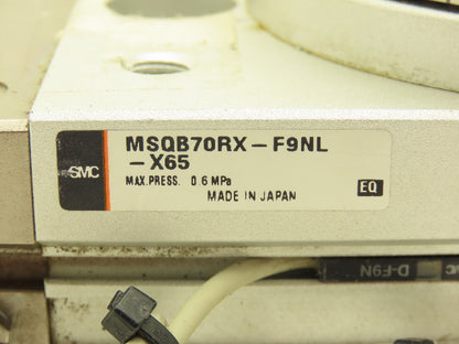 SMC MSQB70RX-F9NL Pneumatic Rotary Actuator Table Rack & Pinion 0.6MPa