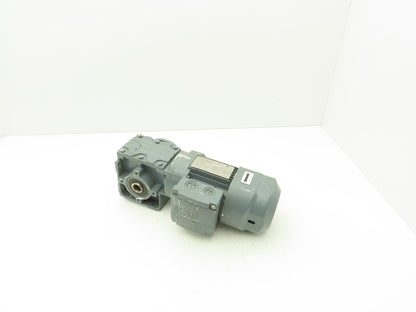 Sew Eurodrive WAF30 DR63L4/BR Brake Gearmotor 75:1 Ratio 21rpm .5Hp 230/460V