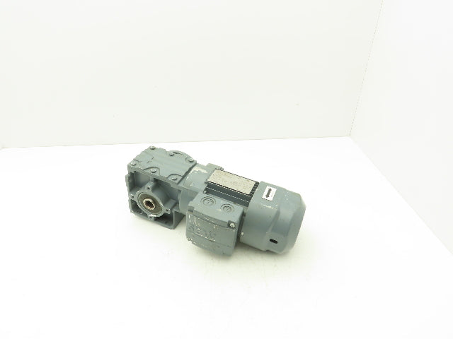 Sew Eurodrive WAF30 DR63L4/BR Brake Gearmotor 75:1 Ratio 21rpm .5Hp 230/460V