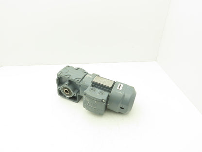 Sew Eurodrive WAF30 DR63L4/BR Brake Gearmotor 75:1 Ratio 21rpm .5Hp 230/460V