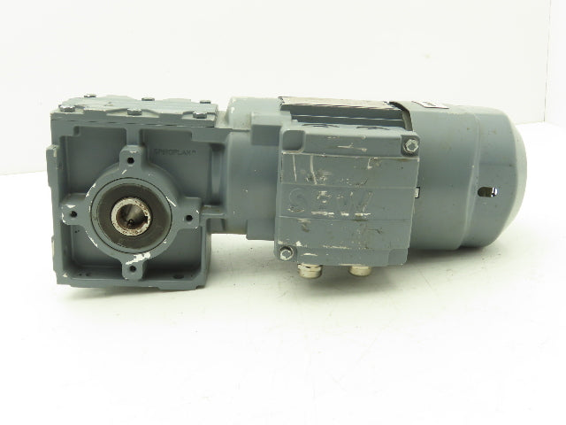 Sew Eurodrive WAF30 DR63L4/BR Brake Gearmotor 75:1 Ratio 21rpm .5Hp 230/460V