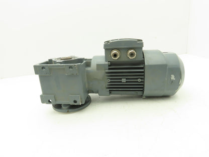 Sew Eurodrive WAF30 DR63L4/BR Brake Gearmotor 75:1 Ratio 21rpm .5Hp 230/460V
