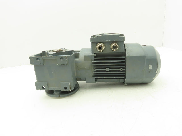 Sew Eurodrive WAF30 DR63L4/BR Brake Gearmotor 75:1 Ratio 21rpm .5Hp 230/460V
