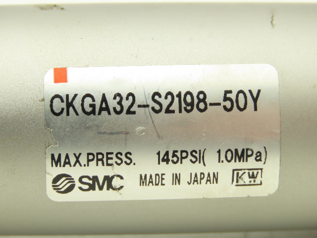 SMC CKGA32-S2198-50Y Pneumatic Air Clamp Cylinder 32mm Bore 50mm Stroke 145psi