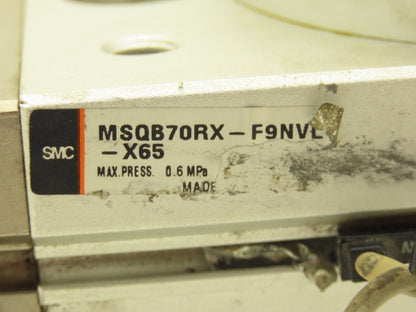 SMC MSQB70RX-F9NVL-X65 Pneumatic Rotary Actuator Table Rack & Pinion