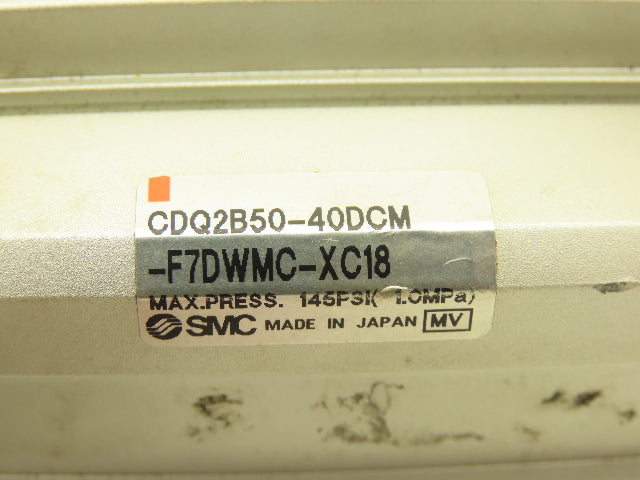 SMC CDQ2B50-40DCM-F7DWMC-XC18 Pneumatic Air Cylinder 50mm Bore 40mm Stroke