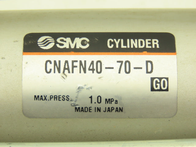 SMC CNAFN40-70-D Pneumatic Air Cylinder 40mm Bore 70mm Stroke 145psi w/Rod Lock