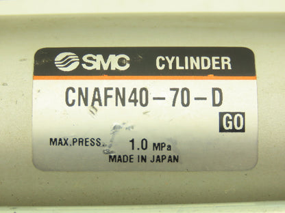 SMC CNAFN40-70-D Pneumatic Air Cylinder 40mm Bore 70mm Stroke 145psi w/Rod Lock