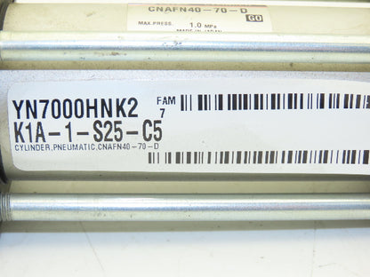 SMC CNAFN40-70-D Pneumatic Air Cylinder 40mm Bore 70mm Stroke 145psi w/Rod Lock