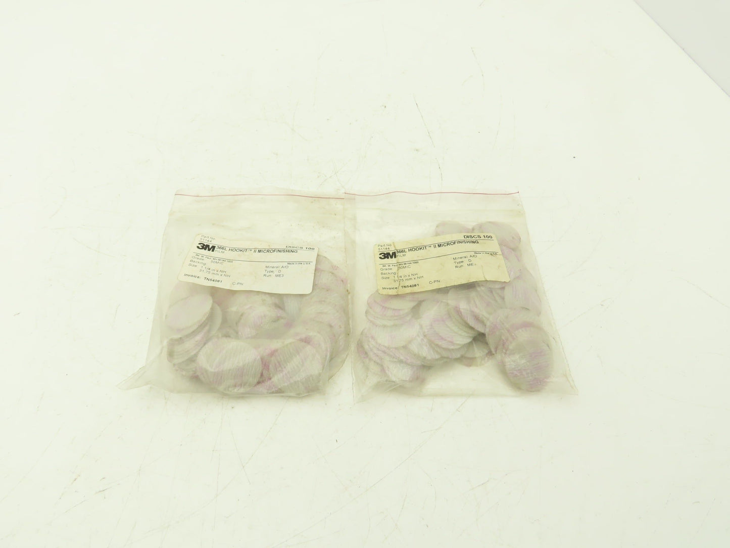 3M 366L Hookit II Microfinishing Discs 1.25" 50mic Aluminum Oxide Lot of 200