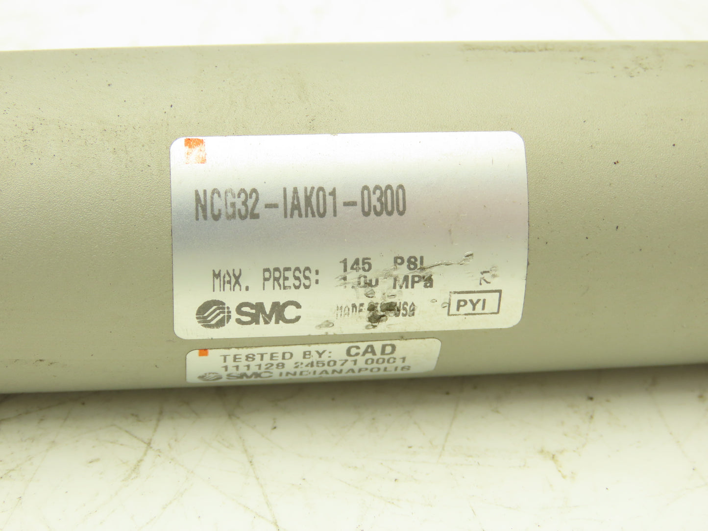 SMC NCG32-IAK01-0300 Round Pneumatic Air Cylinder 1.25" Bore 3" Stroke Lot of 2