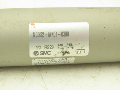 SMC NCG32-IAK01-0300 Round Pneumatic Air Cylinder 1.25" Bore 3" Stroke Lot of 2