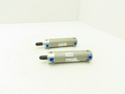 SMC NCG32-IAK01-0300 Round Pneumatic Air Cylinder 1.25" Bore 3" Stroke Lot of 2