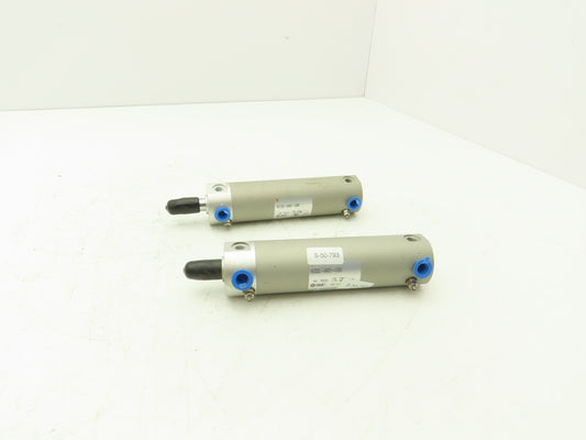 SMC NCG32-IAK01-0300 Round Pneumatic Air Cylinder 1.25" Bore 3" Stroke Lot of 2