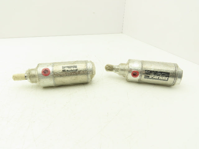 Parker 2.00DSR01.0 Round Pneumatic Air Cylinder 2" Bore 1" Stroke  Lot of 2